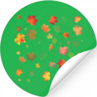 Discover Autumn Maple Leaves Stickers