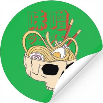 Discover Ramen skull Stickers