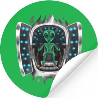 Discover Alien Inside Costume Alien Takes Over Control Stickers