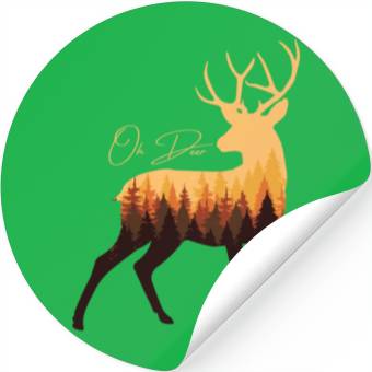 Discover Oh Deer forest Stickers