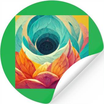 Discover Colorful mandala flower version 6 Stickers