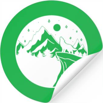 Discover Wolf on the Mountain Stickers