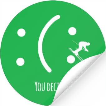 Discover skiing smile Stickers