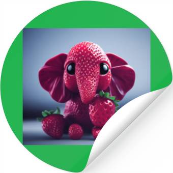 Discover Strawberry Elephant Stickers