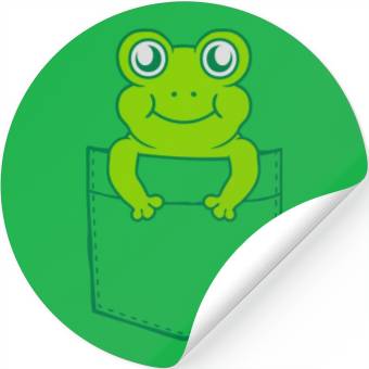 Discover Stickers pocket small cute frog