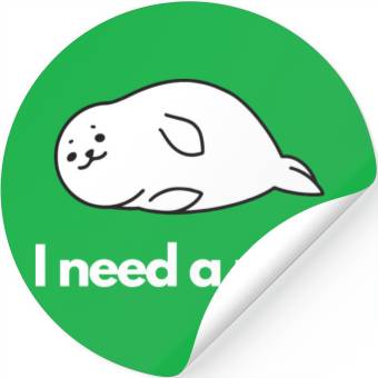 Discover I Need Nap Sleepy Seal Stickers
