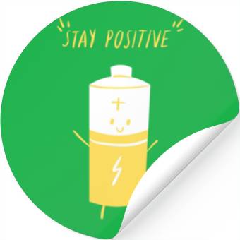 Discover Stay positive Stickers
