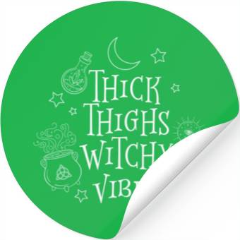 Discover Thick Thighs Witchy Vibes Stickers