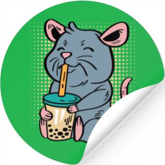 Discover Rat Bubble Tea Tea Lover Gift Stickers
