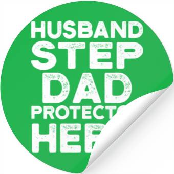 Discover Husband Step Dad Protector Hero Stickers
