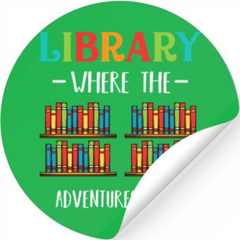 Discover Library Books Where Adventures Begin Reading Book Stickers