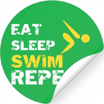 Discover EAT SLEEP SWIM REPEAT Stickers