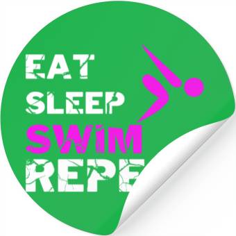 Discover EAT SLEEP SWIM REPEAT Stickers