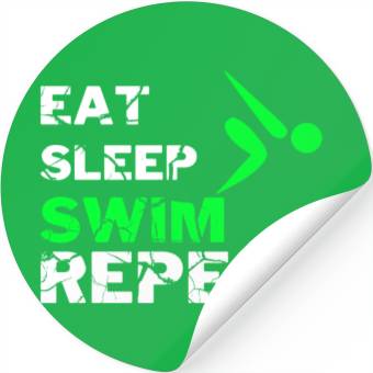Discover EAT SLEEP SWIM REPEAT Stickers