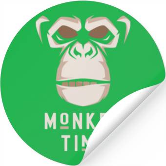 Discover It's Monkey Time Cute Adorable Funny Monkey Face Stickers