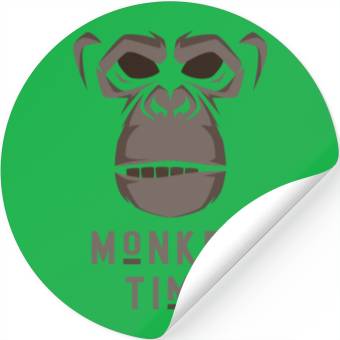 Discover It's Monkey Time Cute Adorable Funny Monkey Face Stickers