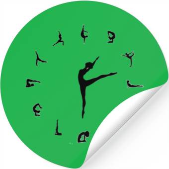 Discover Yoga Clock Stickers