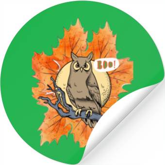 Discover fall halloween Stickers cute owl