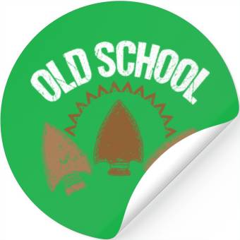 Discover Old School Arrowhead Archery Stickers