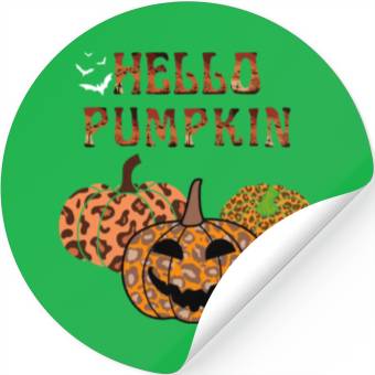 Discover Leopard Halloween pumpkin Stickers