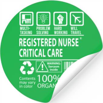 Discover Registered Nurse Critical Care Stickers - Multitask