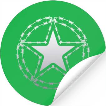 Discover Barbed Wire US Army Star Stickers