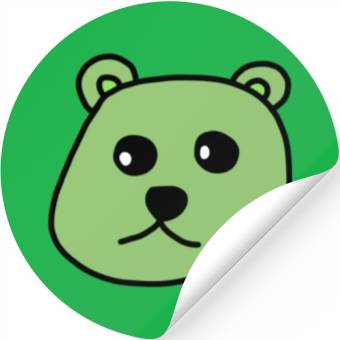 Discover green teddy bear Stickers