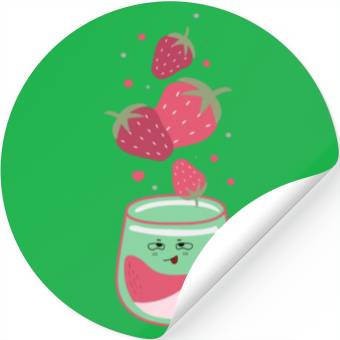 Discover Delicious Strawberry juice Stickers