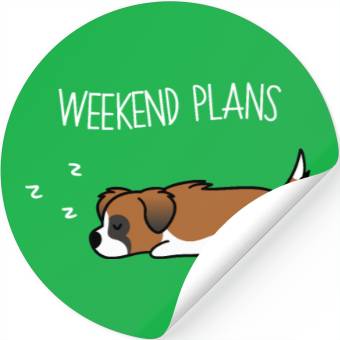 Discover Weekend Plans Saint Bernard Stickers
