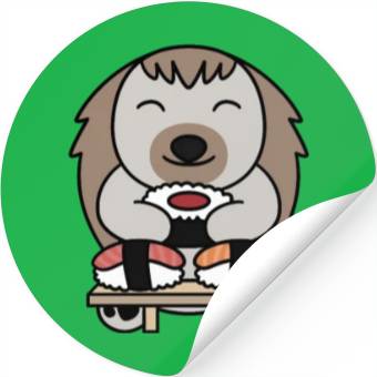 Discover Sushi Lover Hedgehog Stickers