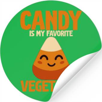 Discover Candy Is My Favorite Vegetable Stickers