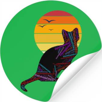 Discover Black Cat at Sunset Stickers