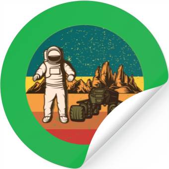 Discover Astronaut on Mars Stickers