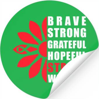 Discover Stroke Awareness Brave Strong Grateful Stroke Stickers