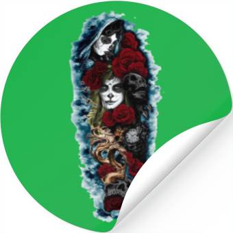 Discover Skull flowers Stickers