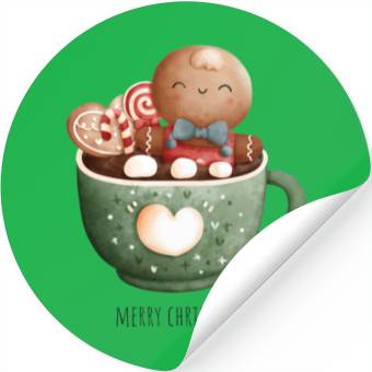 Discover Christmas Gingerbread Graphic Stickers