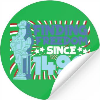 Discover Columbus Day 1492 Stickers