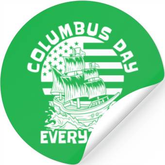 Discover Columbus Day 1492 Stickers