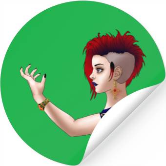 Discover Goth Punk Girl Stickers