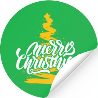 Discover Merry Chirstmas tree Stickers