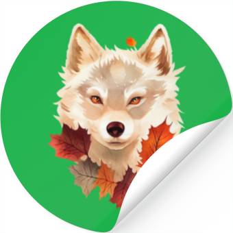 Discover Wolf Autumn Stickers