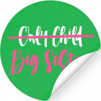 Discover Only Child Big Sister Stickers