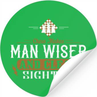Discover Chess makes man wiser and clear sighted Stickers