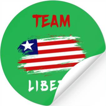 Discover Team Liberia flag design Stickers