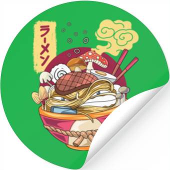 Discover Ramen Mushroom Stickers