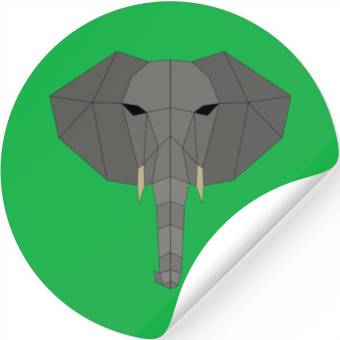 Discover Elephant geometric Stickers
