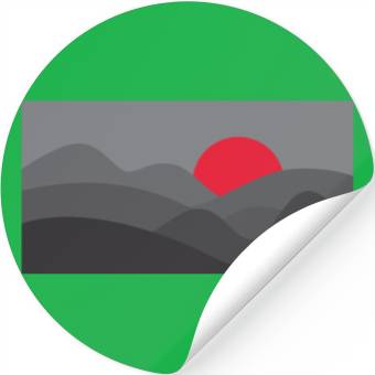 Discover Minimalist Sun Gray Stickers