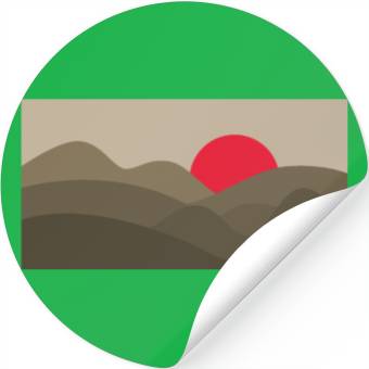 Discover Minimalist Sun Peanut Brown Stickers