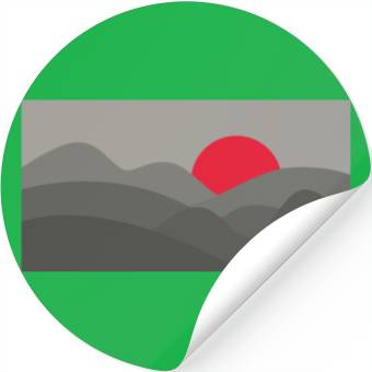 Discover Minimalist Sun Dark Theme Stickers