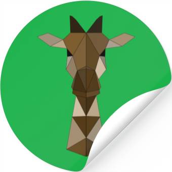 Discover Giraffe geometrical Stickers